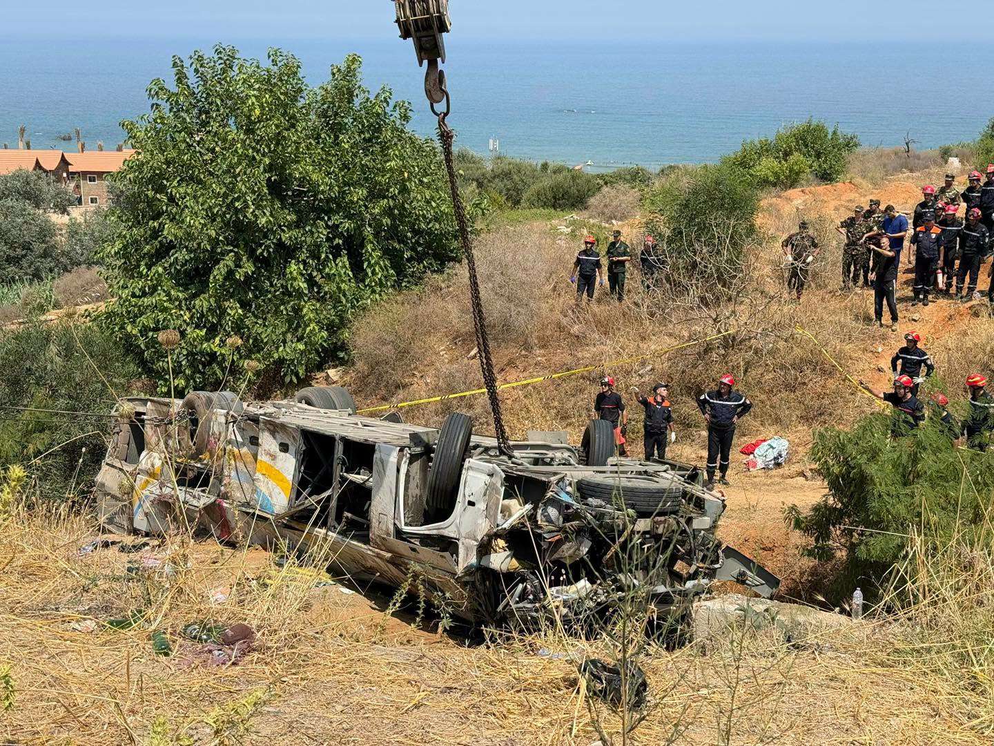 حادث مرور انقلاب حافلة الكرمة بومرداس